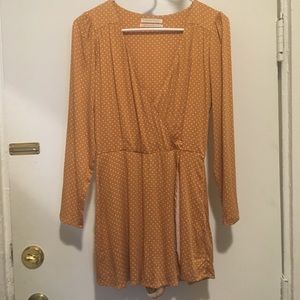 Yellow polka dot romper urban outfitters